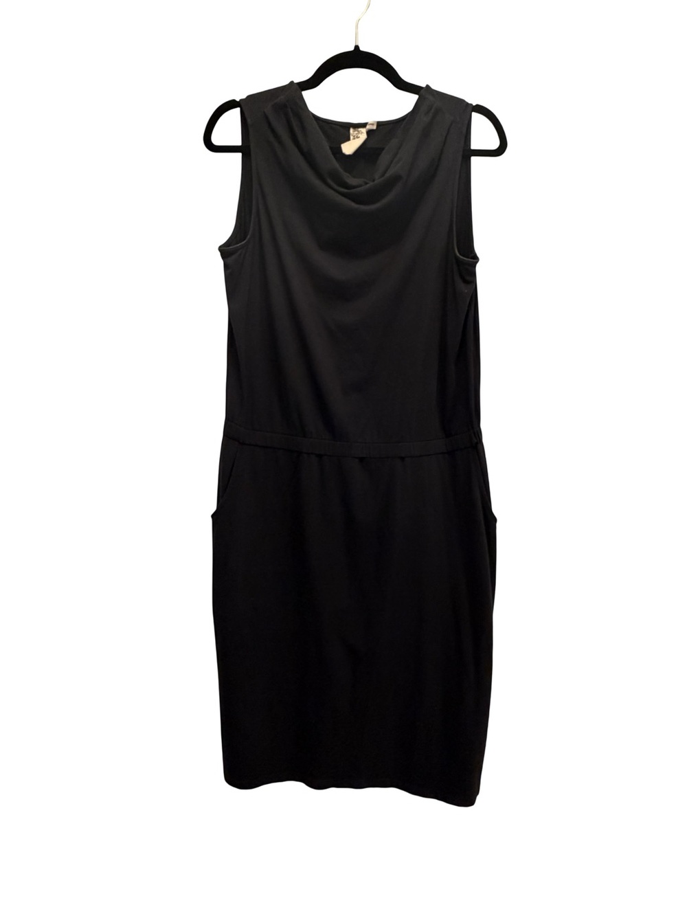 Aventura Black Cowl Neck Midi Dress Size Large L